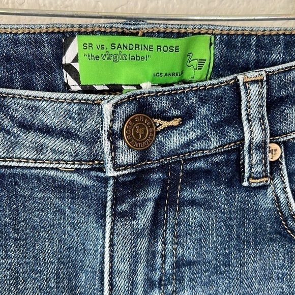 Free People Sandrine Rose The Virgin Label Distressed Jeans Size 27 - Picture 4 of 9